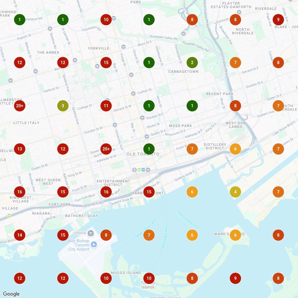 April 2026 business lunch map