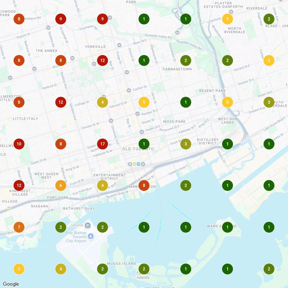 October 2026: Lucie ranks in the top three across most of downtown