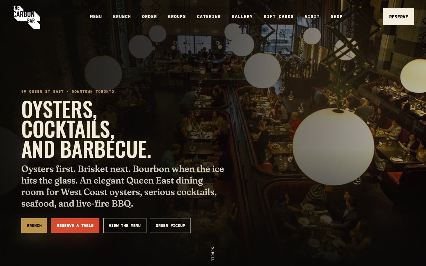 The Carbon Bar website on a computer